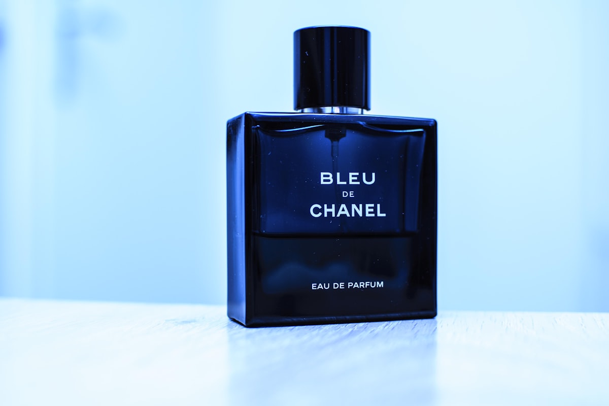 Women's fragrance — warm amber luxury perfume bottle